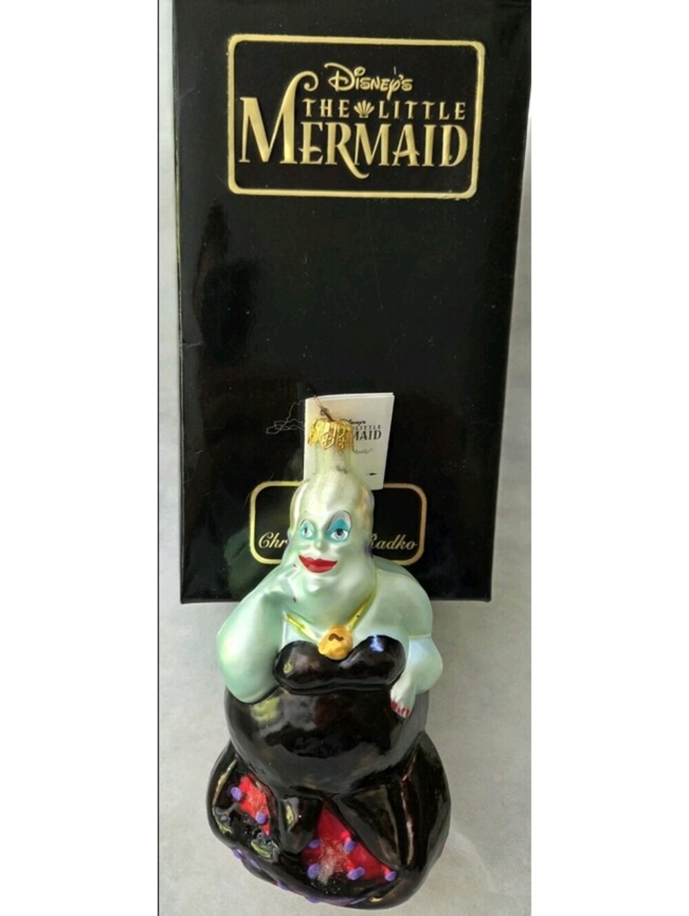 Christopher Radko Disney 1997  Little Mermaid Series Ornament Ursula w/Box & Tag